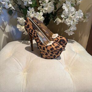Luichiny Me Chelle Platform Pump, Leopard, Size 8 - New